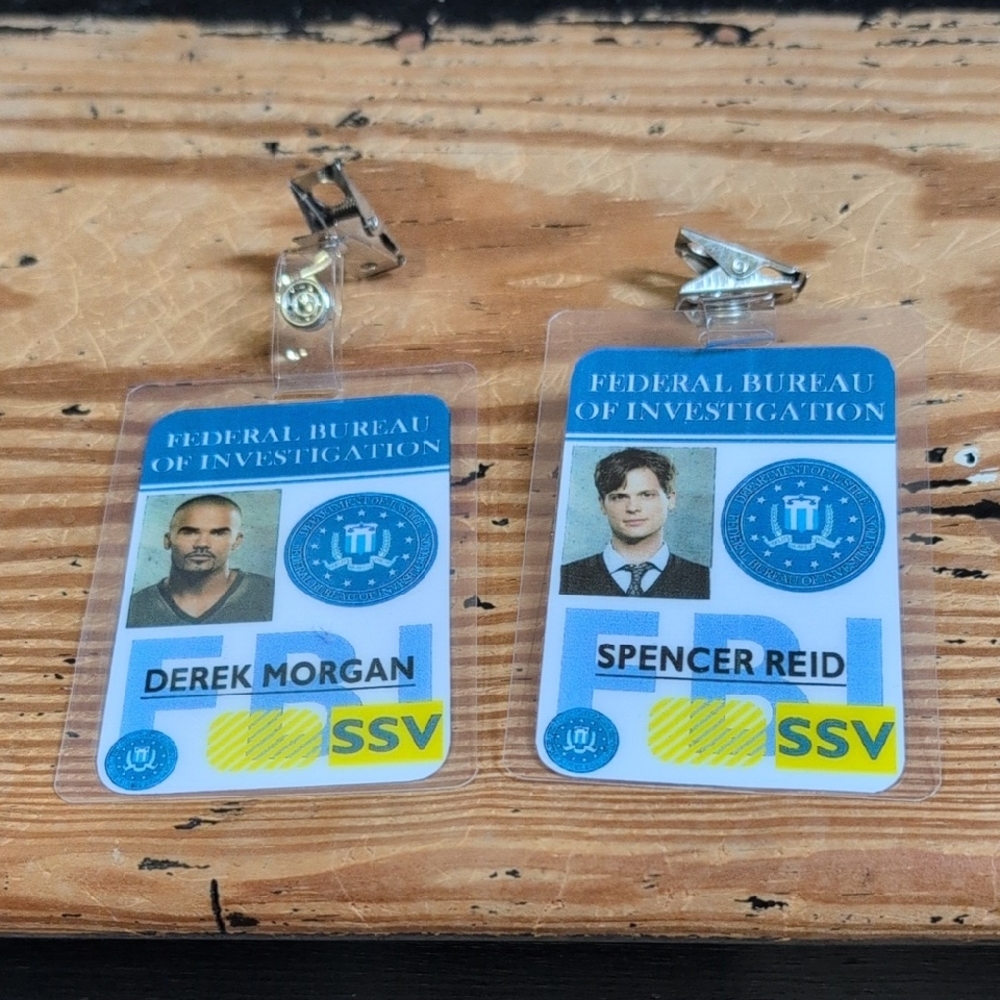 Criminal Minds Replica Badges Spencer Reid And Derek Morgan